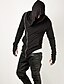 preiswerte Herren-Hoodies und -Sweatshirts-Herrn Hoodie-Jacke Solide Langarm Schwarz Grau / Frühling / Herbst