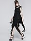 Χαμηλού Κόστους Γυναικεία Φορέματα-Σέξι Βίντατζ Φόρεμα Αμάνικο Ασύμμετρο Spandex Καλοκαίρι Μικροελαστικό Μεσαίου Πάχους