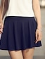 cheap Shorts &amp; Skirts-Women&#039;s A Line Polyester Wine Rosy Pink Navy Blue Royal Blue Skirts Ruffle Daily One-Size