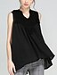 preiswerte Blusen und Hemden für Damen-Damen Übergrössen Solide Bluse Street Schick Alltag V-Ausschnitt Weiß / Schwarz