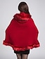 olcso Női pulóverek-Hosszú Cloak / Capes Női Utcai sikk Casual/hétköznapi,Egyszínű V-alakú Hosszú ujj Nyúl szőrme Őszi Téli Közepes vastagságú Mikroelasztikus