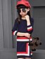 cheap Sets-Girls&#039; 3D Striped Clothing Set Long Sleeve Spring Fall Winter Stripes Rayon Casual Daily