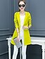 cheap Women&#039;s Blazer&amp;Suits-Women&#039;s Casual / Daily Simple / Street chic Spring / Fall Long Jacket, Solid Colored Hooded Long Sleeve Polyester Black / Yellow / Red