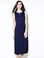 cheap Women&#039;s Dresses-Going out Simple Swing Dress - Solid Colored Square Neck Summer Black Navy Blue Wine