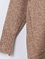 זול סוודרים לנשים-עבה פוליאסטר שרוול ארוך חום / אפור אחיד פשוטה יום יומי\קז&#039;ואל קרדיגן נשים