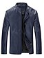 cheap Men&#039;s Jackets &amp; Coats-Jacket Long Sleeve PU Black / Blue / Wine