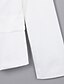 billige Blazere til kvinder-Women&#039;s Spring Blazer Work Regular Solid Colored Cotton White / Black / Khaki S / M / L