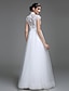 Χαμηλού Κόστους Νυφικά Φορέματα-Αίθουσα Φορεματα για γαμο Γραμμή Α Ζιβάγκο Ιμάντες Μακρύ Μπούστο δαντέλα Νυφικά φορέματα Με Μοτίβο 2023