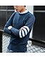 cheap Men&#039;s Sweaters &amp; Cardigans-Men&#039;s Print Casual Pullover,Wool Long Sleeve Black / Blue / Gray