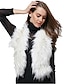 billige Kvinner Fur &amp; Faux Fur Coats-Dame Daglig Grunnleggende Store størrelser سترة, Ensfarget Hvit / Svart / Beige