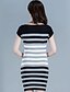 cheap Women&#039;s Dresses-Women&#039;s White Black Dress Street chic Summer Casual / Daily Bodycon Striped Boat Neck / Cotton
