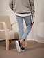 billige Kvindebukser-Kvinders Simpel Jeans Bukser Uelastisk Bomuld