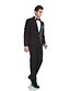 billige Tuxedo dragter-Smoking Skræddersyet Hakrevers Enkeltbrystet med én knap Uldblanding / Viskose / Polyester / rayon (T / R) Ensfarvet / Smokinger