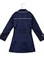 billige Yderbeklædning-Pige Pænt tøj Afslappet / Hverdag Ensfarvet Langærmet Lang Bomuld Trenchcoat