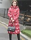 cheap Women&#039;s Puffer&amp;Parka-Women&#039;s Winter Casual / Daily Plus Size Street chic Padded Galaxy Long Polyester Hooded White / Black / Red