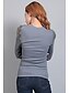 cheap Women&#039;s T-shirts-Women&#039;s Casual / Daily Street chic T-shirt - Patchwork Lace Crew Neck Gray / Spring / Fall