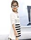 economico T-shirt e camicette per bambine-Da ragazza Cartone animato / A strisce Casual A strisce Manica lunga Lungo Cotone T-shirt