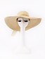 baratos Chapéus de mulher-Mulheres Chapéu de sol Palha Casual - Sólido Verão Bege / Beje