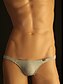 abordables Sous-vêtements exotiques homme-Homme Slips Couleur Pleine Taille basse Blanche Noir Gris M L XL