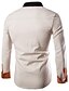 cheap Men&#039;s Shirts-Men&#039;s Casual / Daily Work Cotton Shirt - Color Block Black / Long Sleeve / Spring / Fall / Winter
