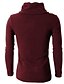 preiswerte Herrenpullover &amp; -Strickjacken-Herren Zur Seite fahren Einfarbig Langarm Standard Pullover Strickjacken Rollkragen Herbst Frühling Wein Schwarz