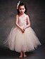 cheap Cufflinks-A-Line Ankle Length Flower Girl Dress - Silk Sleeveless Square Neck with Bow(s) / Sash / Ribbon / Flower by LAN TING Express