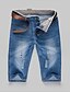 abordables Pantalons &amp; Shorts Homme-Jeans Pour des hommes Couleur plaine Décontracté Coton Noir / Bleu