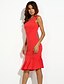 cheap Women&#039;s Dresses-Women&#039;s Ruffle Party Simple Bodycon Dress - Solid Colored Off Shoulder Summer Black Red M L XL