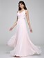 cheap Prom Dresses-Sheath / Column Dress Straps Sleeveless Floor Length Organza with Side-Draped 2020 / Wedding Dress in Color