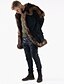 cheap Men&#039;s Jackets &amp; Coats-Men&#039;s Coat Winter Long Coat Jacket Long Sleeve Patchwork Black / Faux Fur / Plus Size