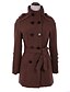 cheap Women&#039;s Outerwear-Women&#039;s Going out Basic Plus Size Coat - Solid Colored Stand