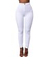 cheap Women&#039;s Pants-Women&#039;s Skinny Trousers High Rise Streetwear Daily Micro-elastic Solid Colored Wine S / Maternity / Jeans