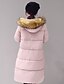 cheap Women&#039;s Puffer&amp;Parka-Women&#039;s Solid Pink / Black / Gray Down CoatSimple Hooded Long Sleeve