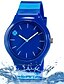 abordables Montres Tendance-Montre Quartz Bleu Cool Coloré Analogique Feuilles Bonbon Simple A Rayures Mode - Bleu de minuit