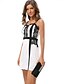 cheap Mini Dresses-Women&#039;s Bodycon Sleeveless Color Block Backless All Seasons Strapless Simple Streetwear Party Going out Work Cotton White / Mini