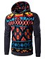billige Basishættetrøjer og sweatshirts-Herre Sport Hattetrøje - Farveblok, Trykt mønster