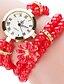 cheap Bracelet Watches-Women&#039;s Fashion Watch Bracelet Watch Quartz / Plastic Band Cool Casual Elegant Black White Blue Red Green Pink