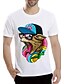 voordelige Heren T-shirts &amp; tanktops-Heren T-shirt Sport / Casual / Dagelijks Print / Korte mouw