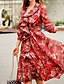 cheap Women&#039;s Dresses-Women&#039;s A Line Dress - Floral Ruffle Sweetheart Neckline / Spring