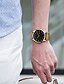 preiswerte Klassische Uhren-Herrn Armbanduhr Kleideruhr Modeuhr Sportuhr Quartz Japanischer Quartz Kalender Leder Band Luxus Retro Freizeit Cool Schwarz Braun