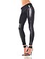 preiswerte Leggings-Damen Kreuz - gespleißt / Metallic Legging - Patchwork Schwarz S M L