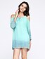 cheap Women&#039;s Dresses-Women&#039;s Flare Sleeve Loose Skater Dress - Solid Colored