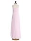 cheap Junior Bridesmaid Dresses-Sheath / Column Sweetheart Neckline Floor Length Chiffon Junior Bridesmaid Dress with Sash / Ribbon / Draping / Crystal Brooch
