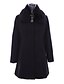 cheap Women&#039;s Coats &amp; Trench Coats-Women&#039;s Plus Size Coat,Solid Shirt Collar Long Sleeve Winter Blue / Black Wool / Others Thick