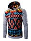 billige Basishættetrøjer og sweatshirts-Herre Sport Hattetrøje - Farveblok, Trykt mønster