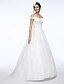 cheap Wedding Dresses-Wedding Dresses Ball Gown Off Shoulder Short Sleeve Court Train Organza Bridal Gowns With Beading Appliques 2024