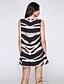 cheap Women&#039;s Dresses-Women&#039;s Boho Holiday Boho Mini Loose A Line Dress - Animal Print Summer Black M L XL