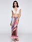 cheap Women&#039;s Skirts-Women&#039;s Beach Boho Cotton A Line Skirts Patchwork / Print / Fall / Maxi