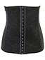 abordables Lingerie sexy-Corset Femme Brun claire Noir Rouge Polyester Grande Taille Serre Taille Crochet Mosaïque