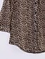 billige Bluser og trøjer til kvinder-V-hals Dame - Leopard Vintage Skjorte